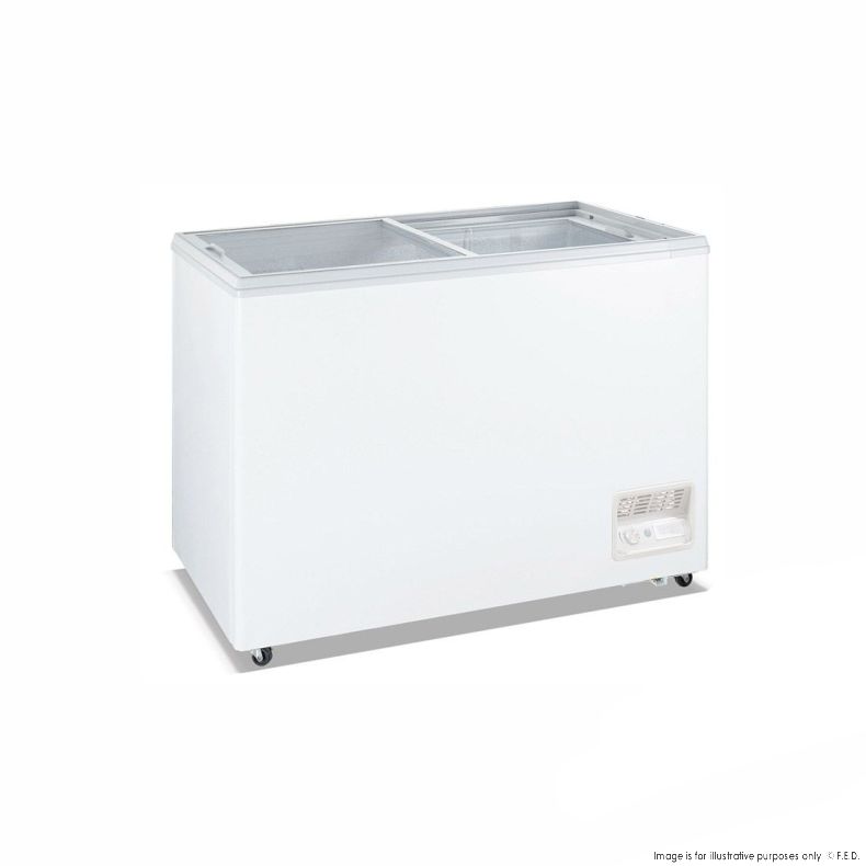 Thermaster WD-520F 520L Chest Freezer with Glass Sliding Lids for Retail Display