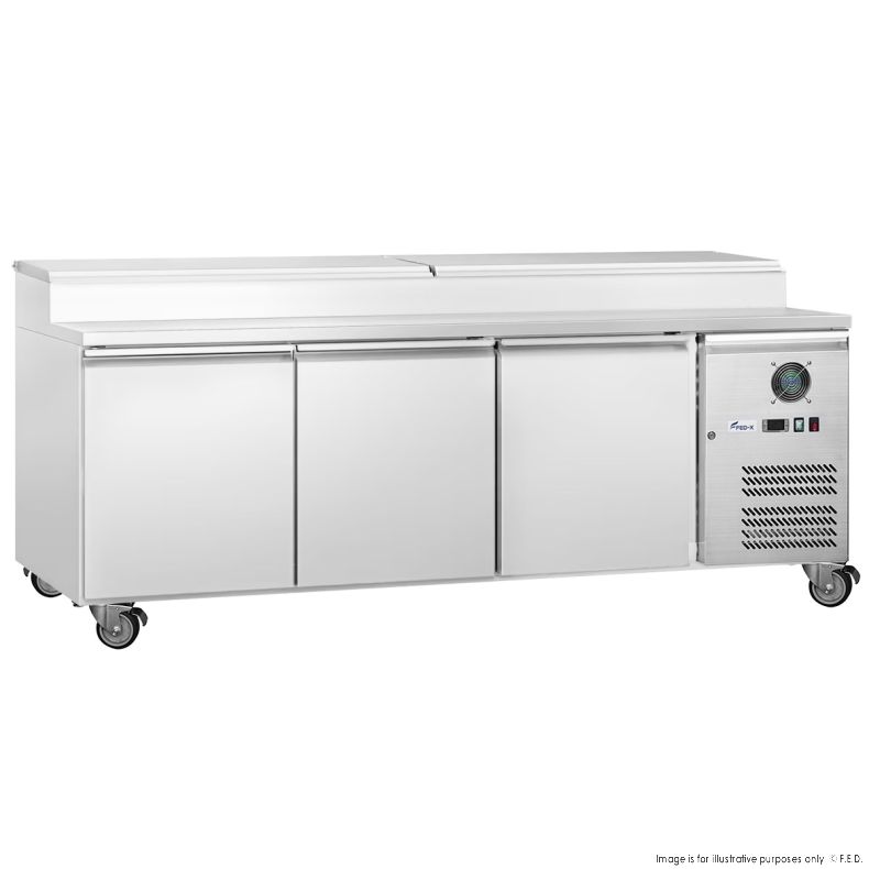 FED-X S/S Three Door Sandwich Counter - XSS7C18S3V