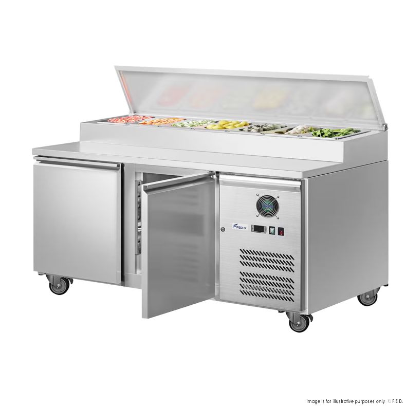 FED-X S/S Two Door Sandwich Counter - XSS8C15S2V