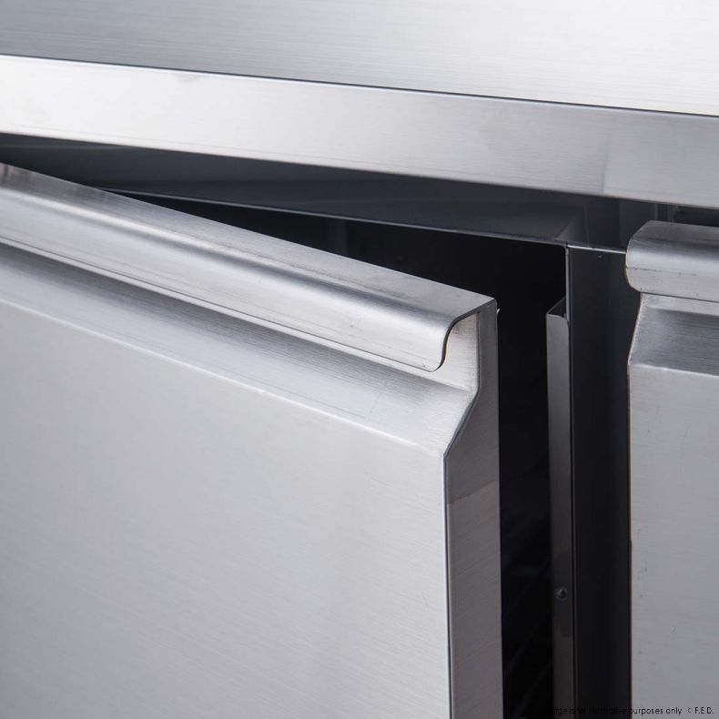 FED-X S/S Two Door Bench Fridge - XUB7C13S2V 