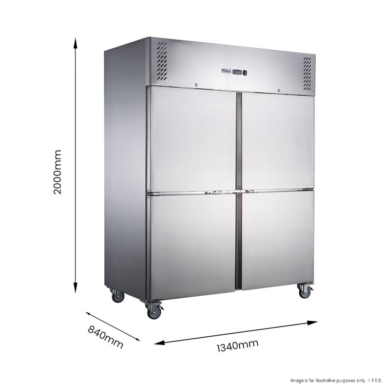 FED-X S/S Split Four-Door Upright Fridge - XURC1200S2V