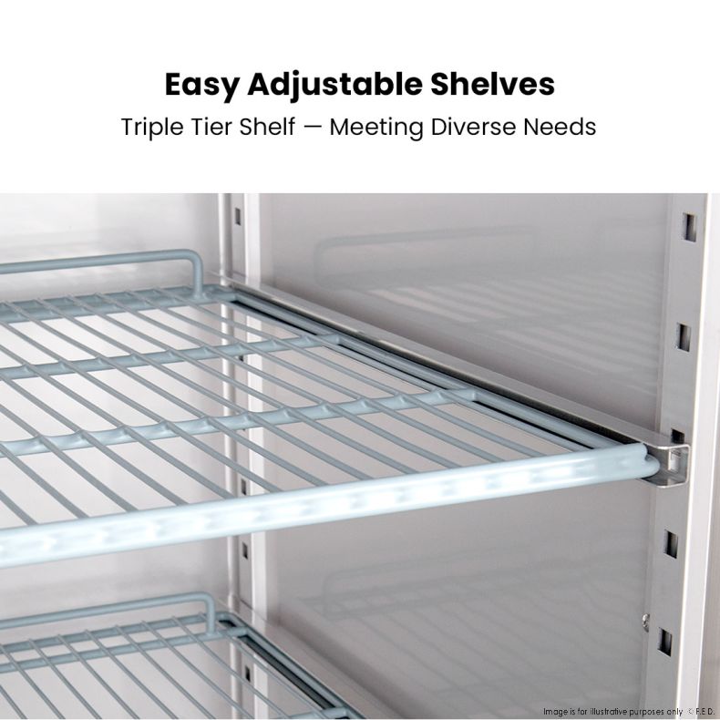 FED-X S/S Split Four-Door Upright Fridge - XURC1200S2V