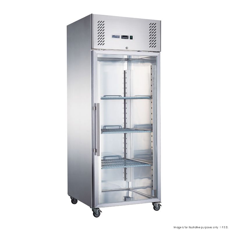 FED-X S/S Full Glass Door Upright Freezer - XURF600G1V main product photo