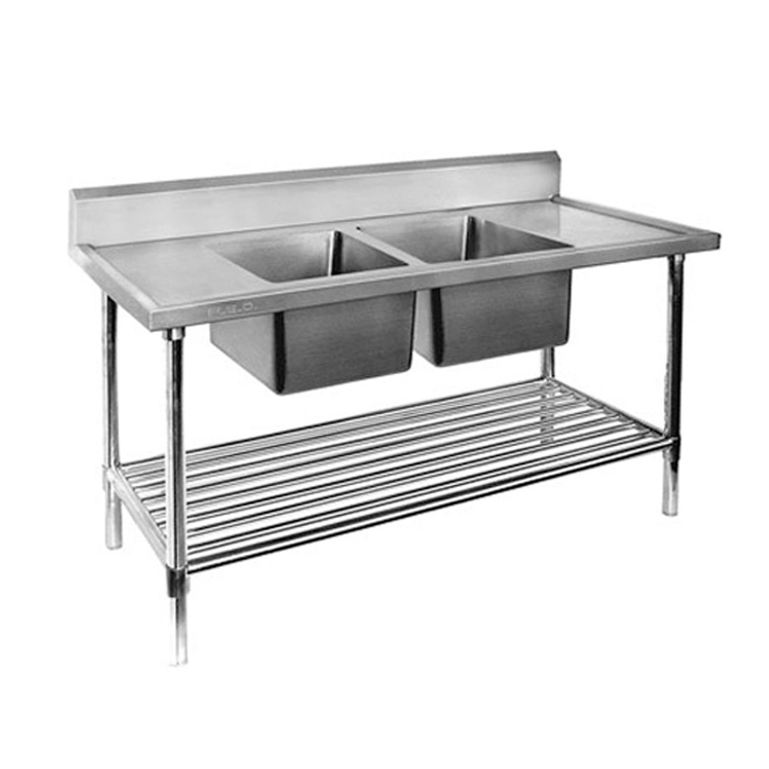 Modular Systems DSB6-1200C/A Modular System Double Centre Sink Bench with Pot Undershelf