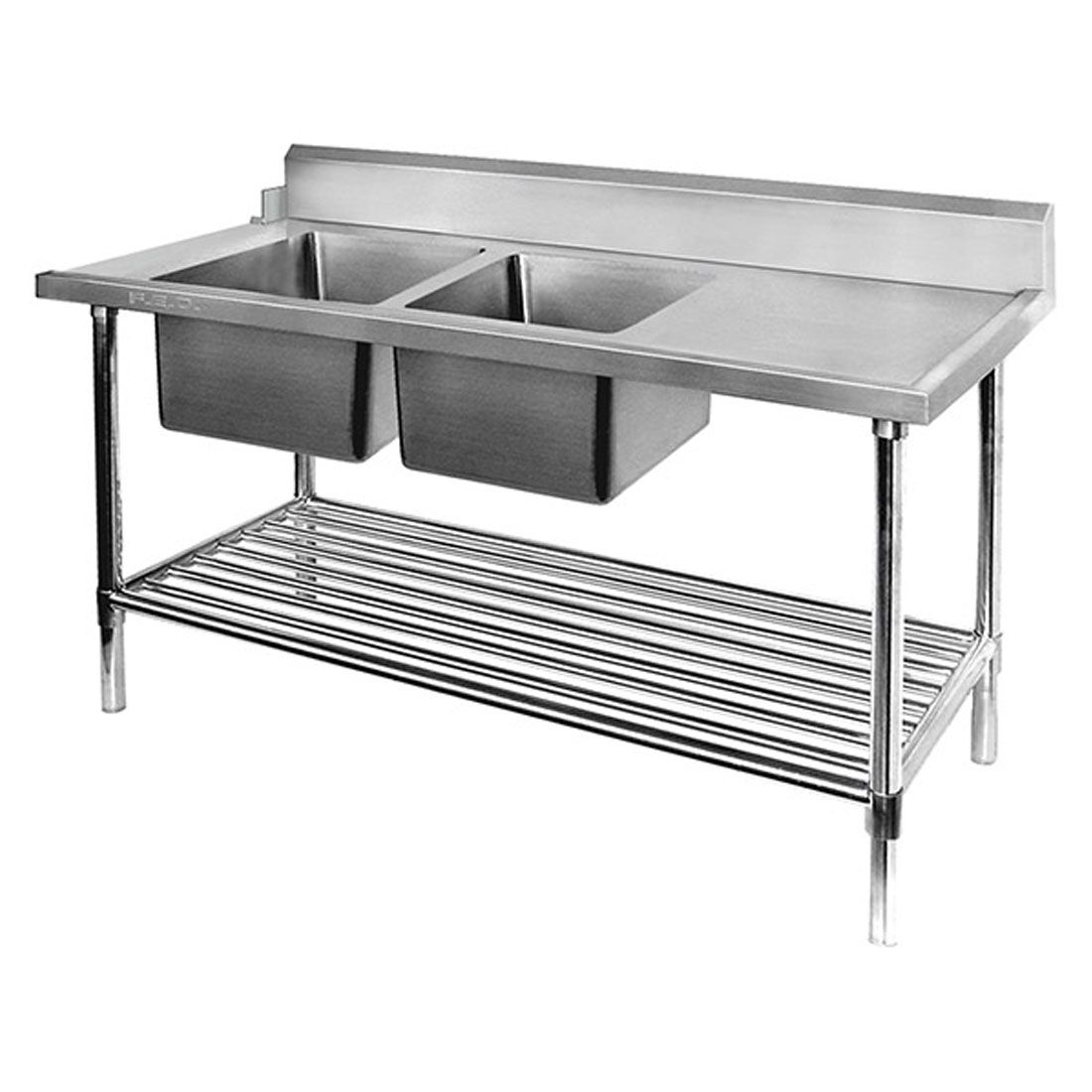Modular Systems DSBD7-1500L/A Left Inlet Double Sink Dishwasher Bench
