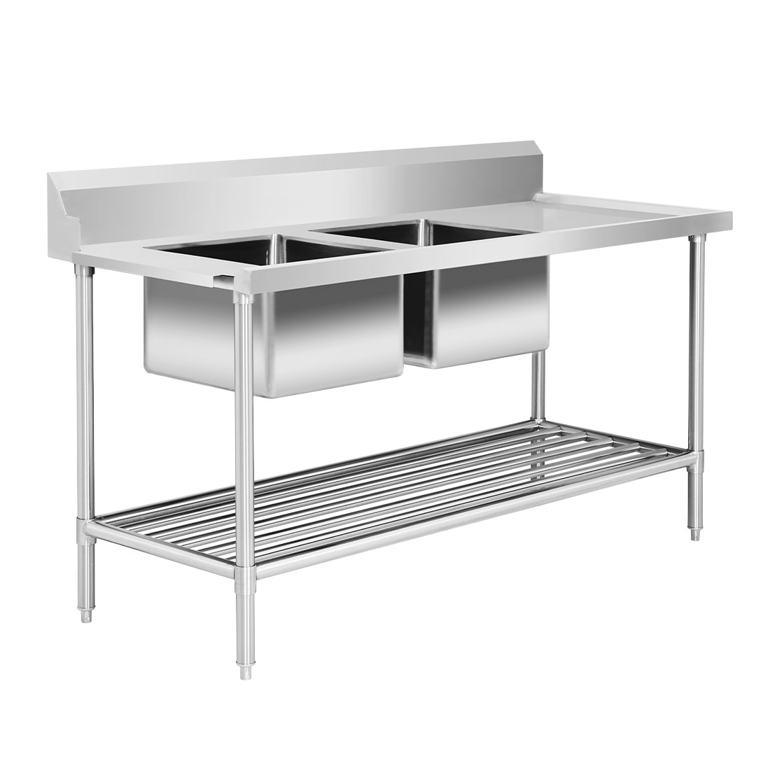 Modular Systems DSBD7-1800L/A Left Inlet Double Sink Dishwasher Bench