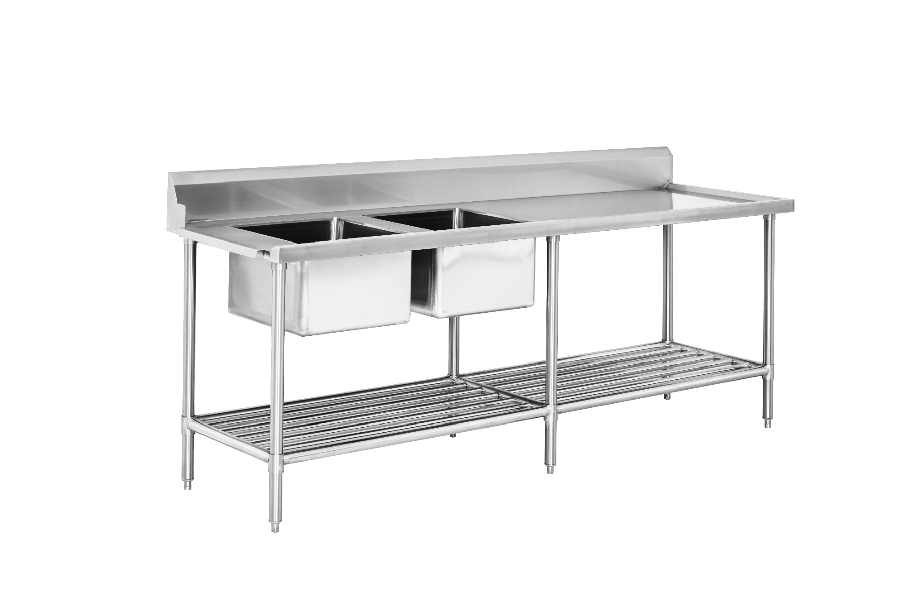 Modular Systems DSBD7-2400L/A Left Inlet Double Sink Dishwasher Bench