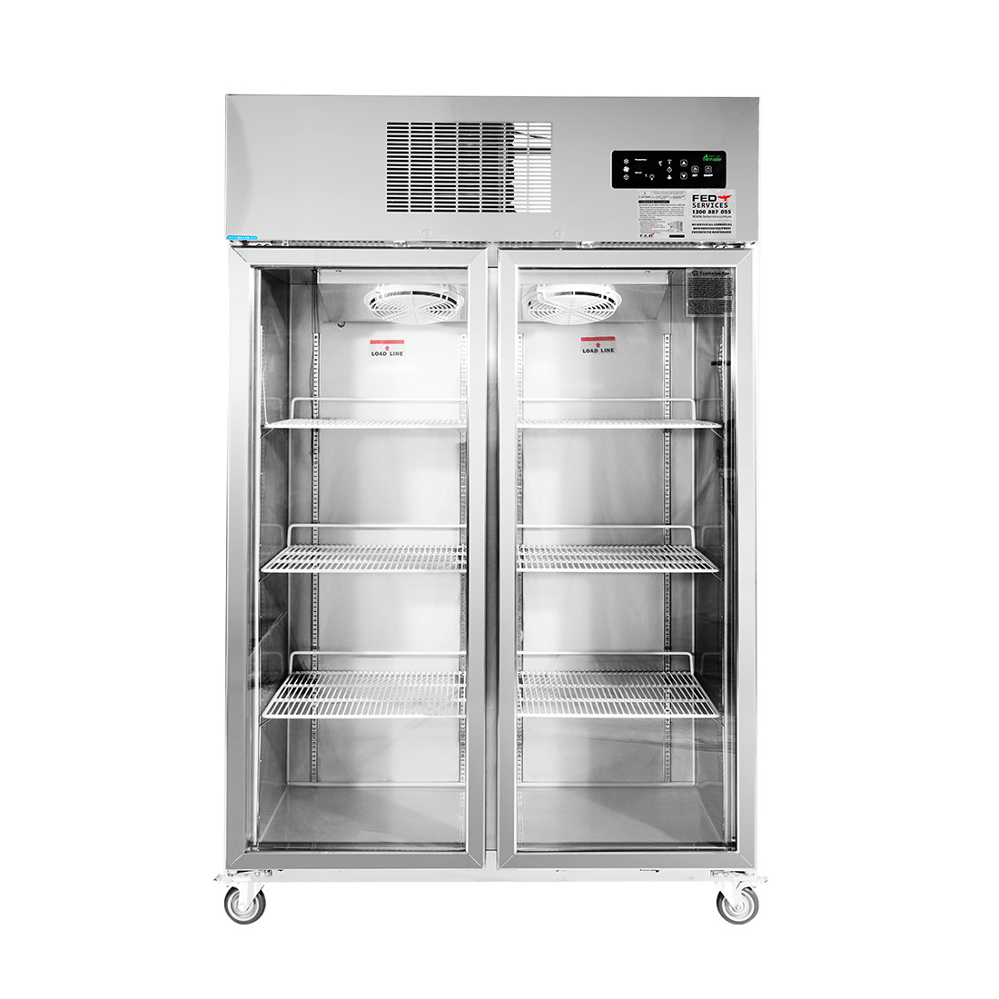 Thermaster SUCG1000 Double Door Upright Display Fridge