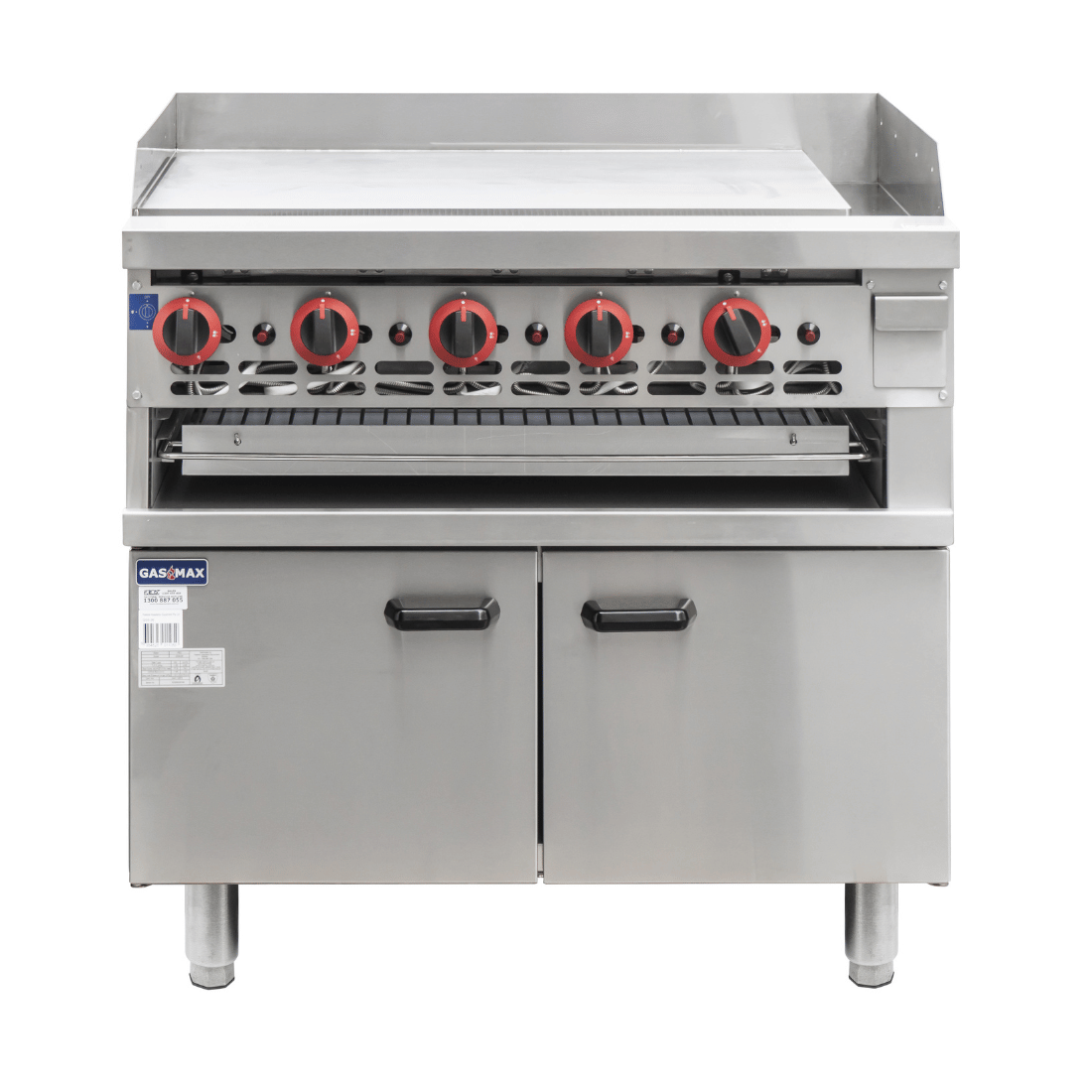 Gasmax GGS-36 Gas Griddle and Gas Toaster with Cabinet