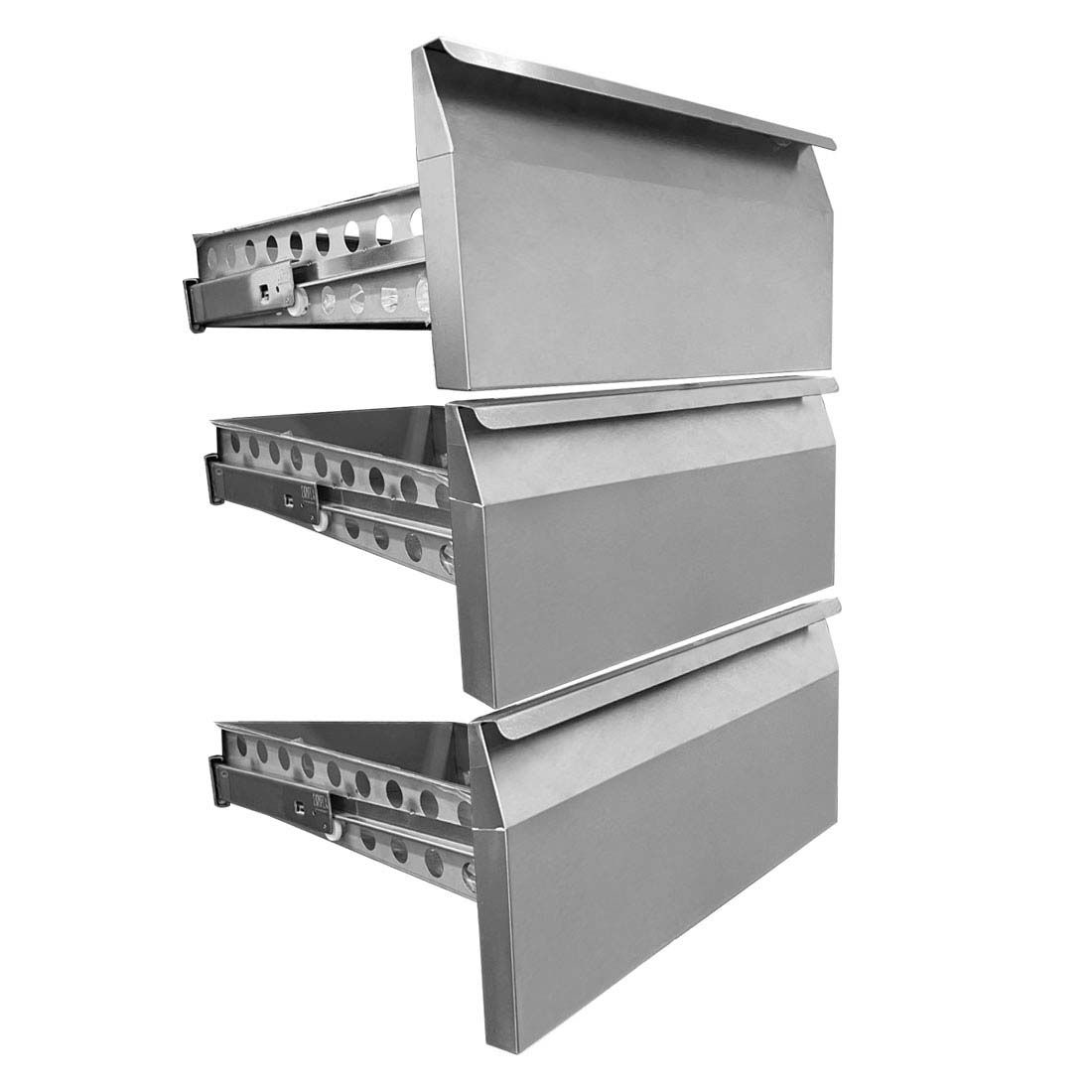 FED-X GN-3DRAWER Optional Set 3 Drawers for Solid Door Units