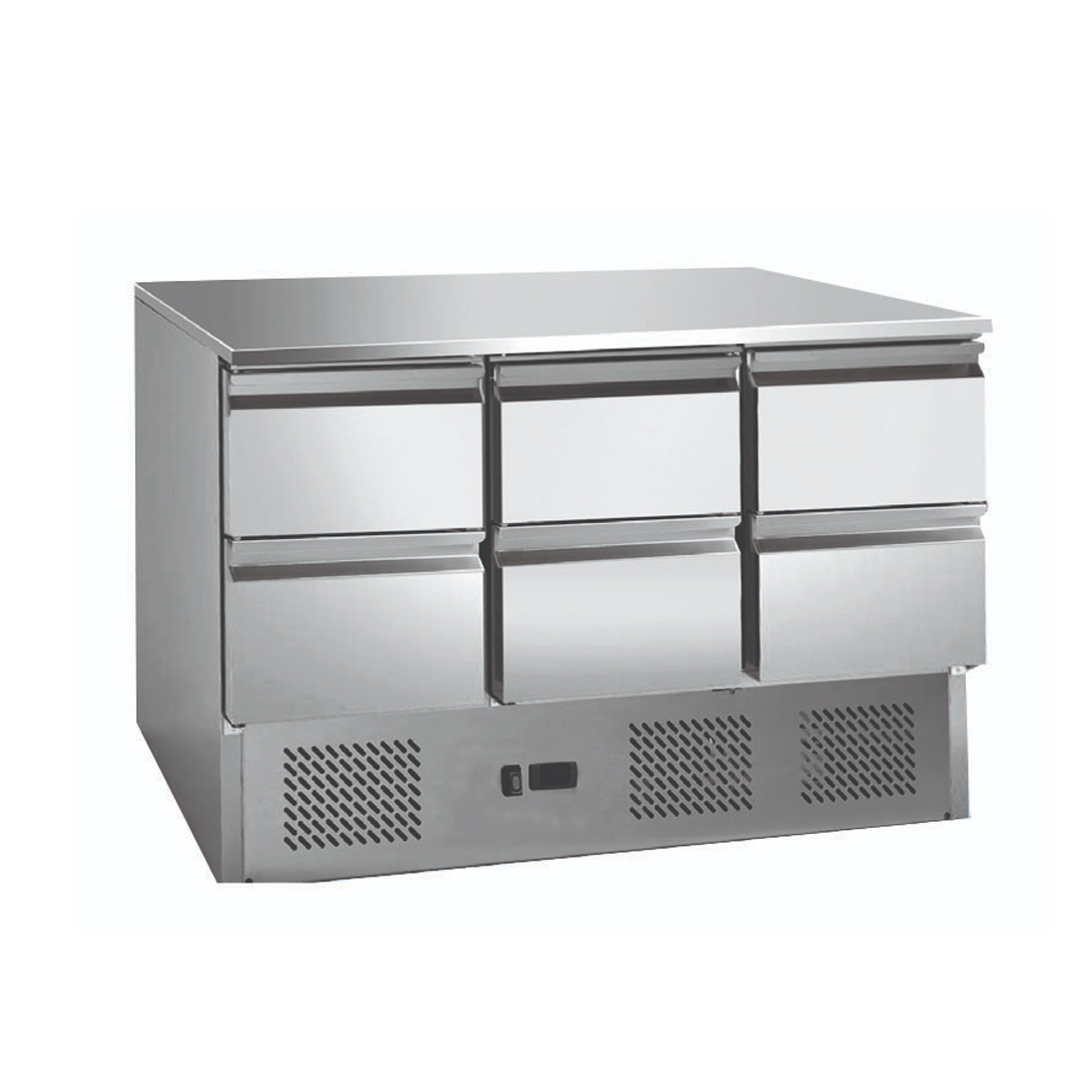 Thermaster GNS1300-6D 6 drawers S/S Compact Workbench Fridge