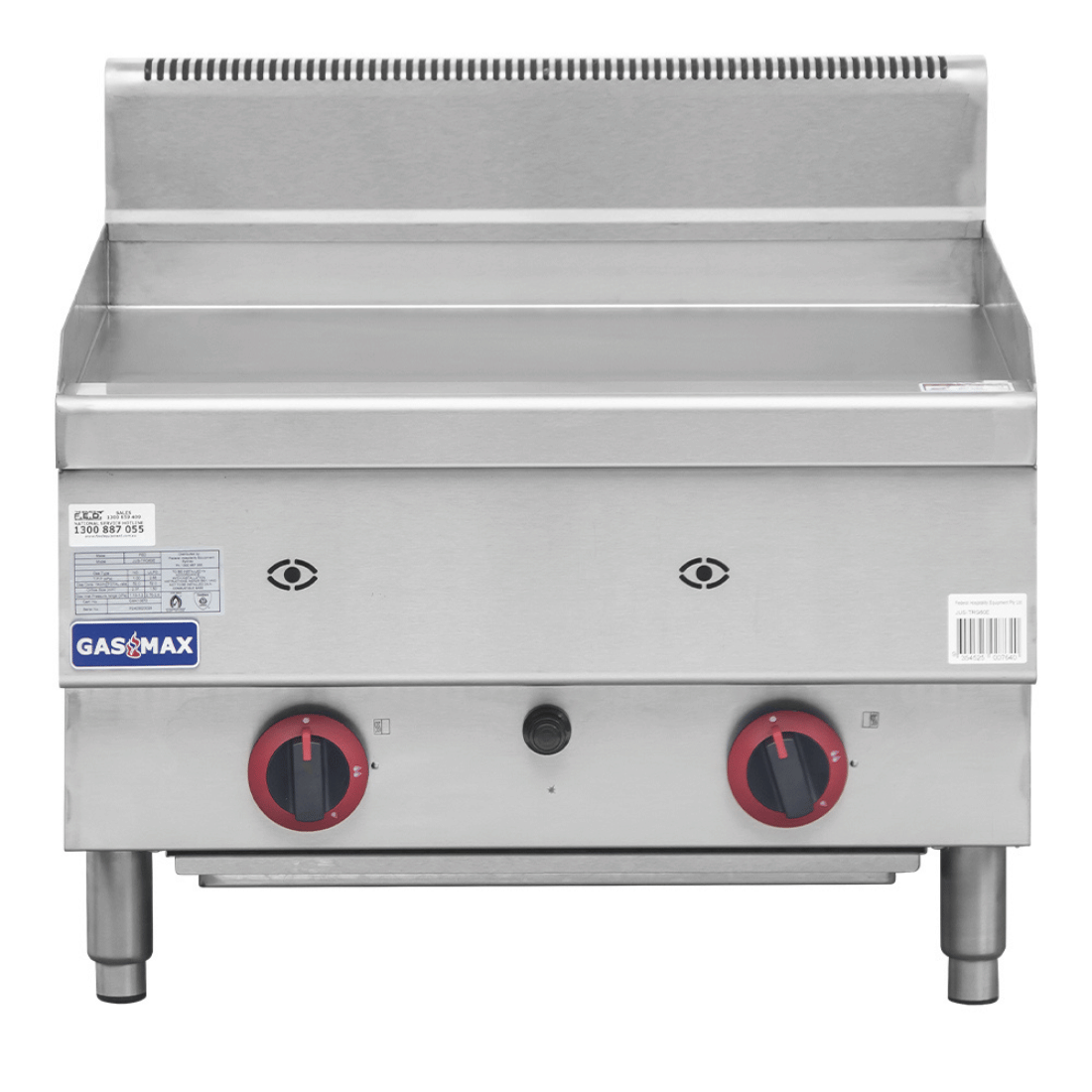Gasmax JUS-TRG60E Benchtop 2 Bunner Griddle 600mm