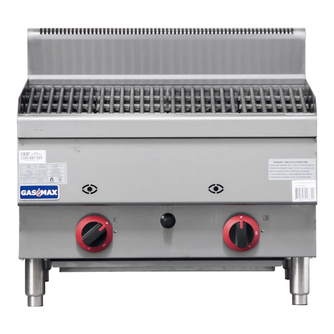 Gasmax JUS-TRH60E Benchtop 2 Burner Chargrill