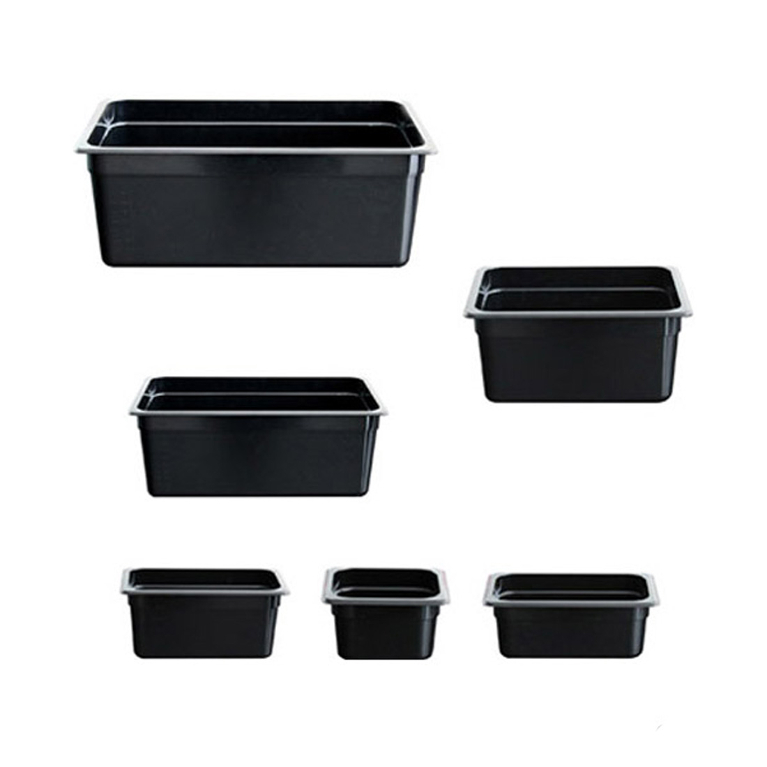 Food Tek JW-P192B Black Poly 1/9 x 65 mm Gastronorm Pan