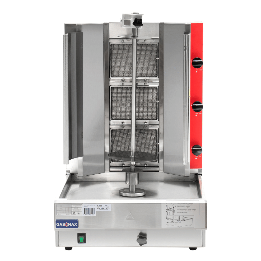 Gasmax KB-3LPG Semi-automatic 3 Burner LPG Kebab Machine