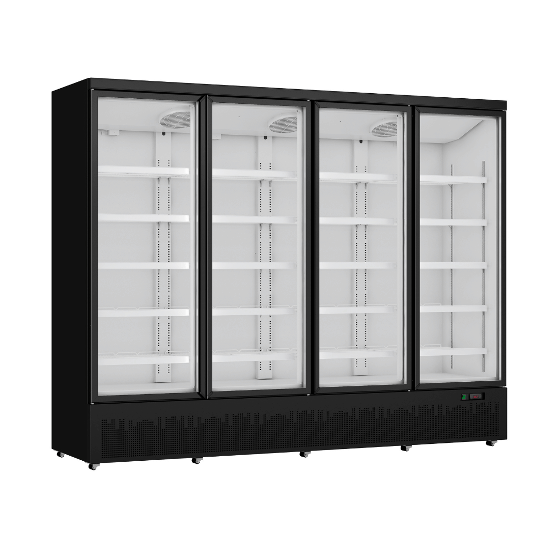 Thermaster LG-2200BGBM Four Door Supermarket Fridge Black