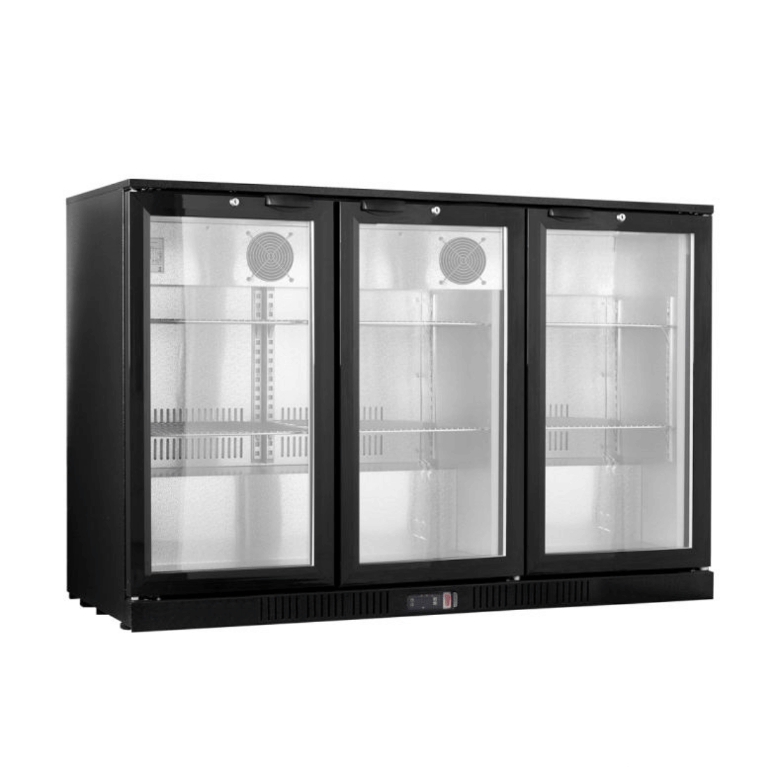 Thermaster LG-330TD Under Bench three Heated Glass Doors Bar Fridge/Cooler with heater switch