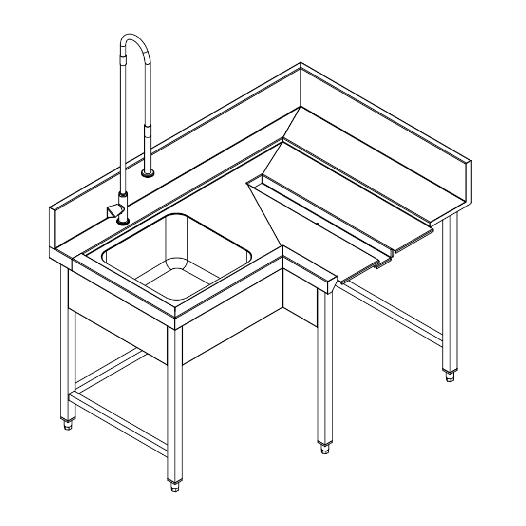 Fagor MCFD-1000I Pre-Rinsing Sink Bench w/ Introductor of Baskets