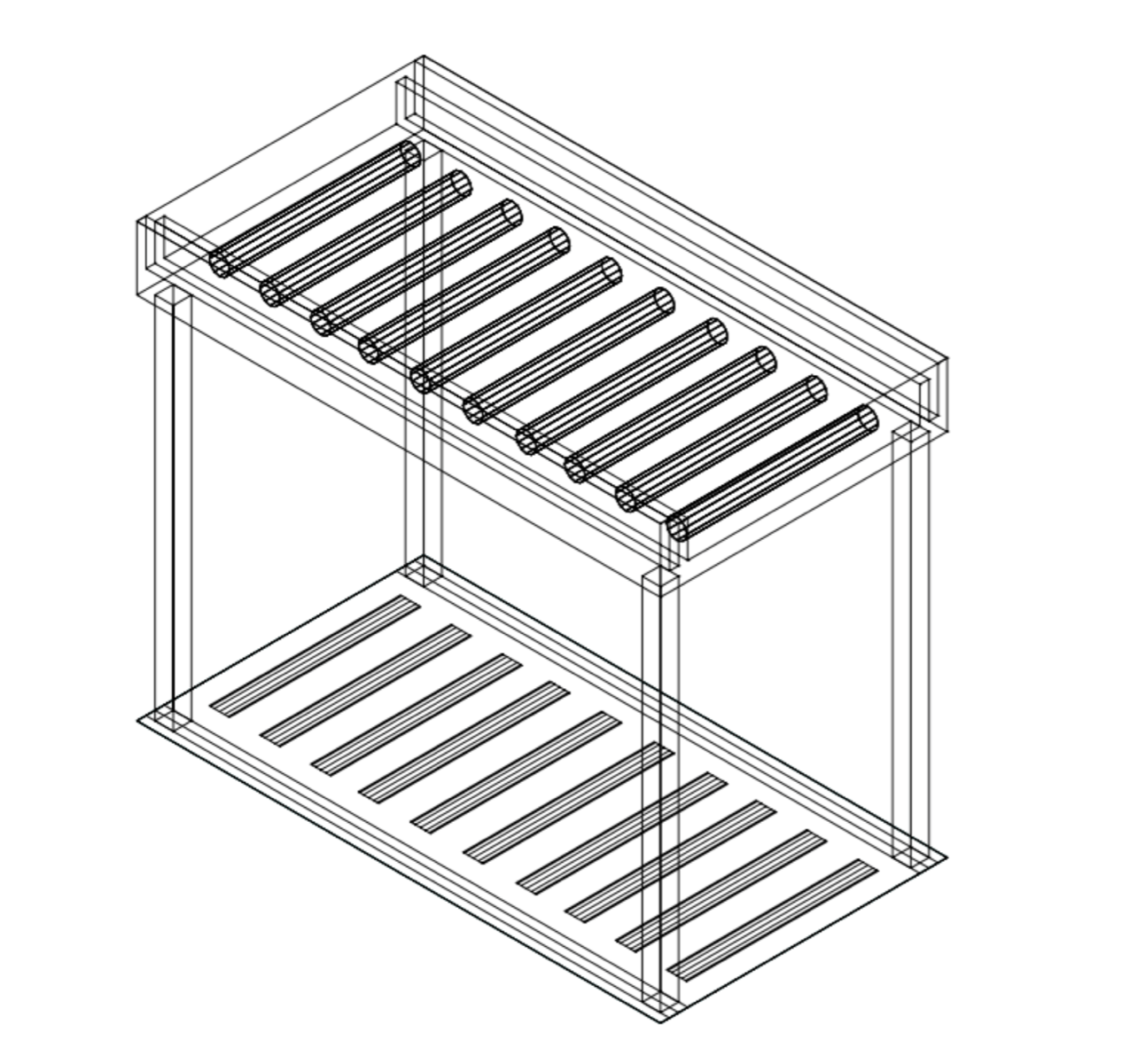 Fagor MR4C Stainless Steel Rolling Table for 4 Baskets
