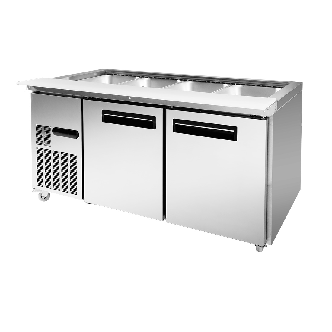Thermaster PG150FA-XB Two Door Cold Bench Salad Station 4x1/1 GN Pans