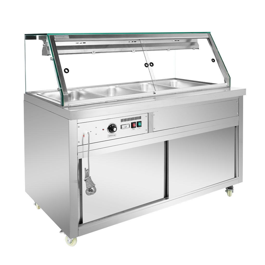 Thermaster PG150FE-XG Wet and Dry Bain Marie Display 4x1/1 GN Pans