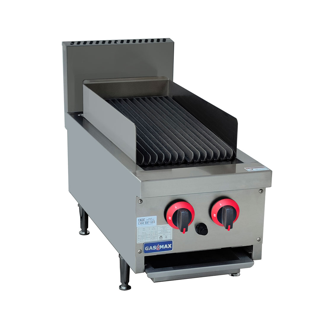 Gasmax QR-14E Natural Gas 2 Burner Char Grill Top
