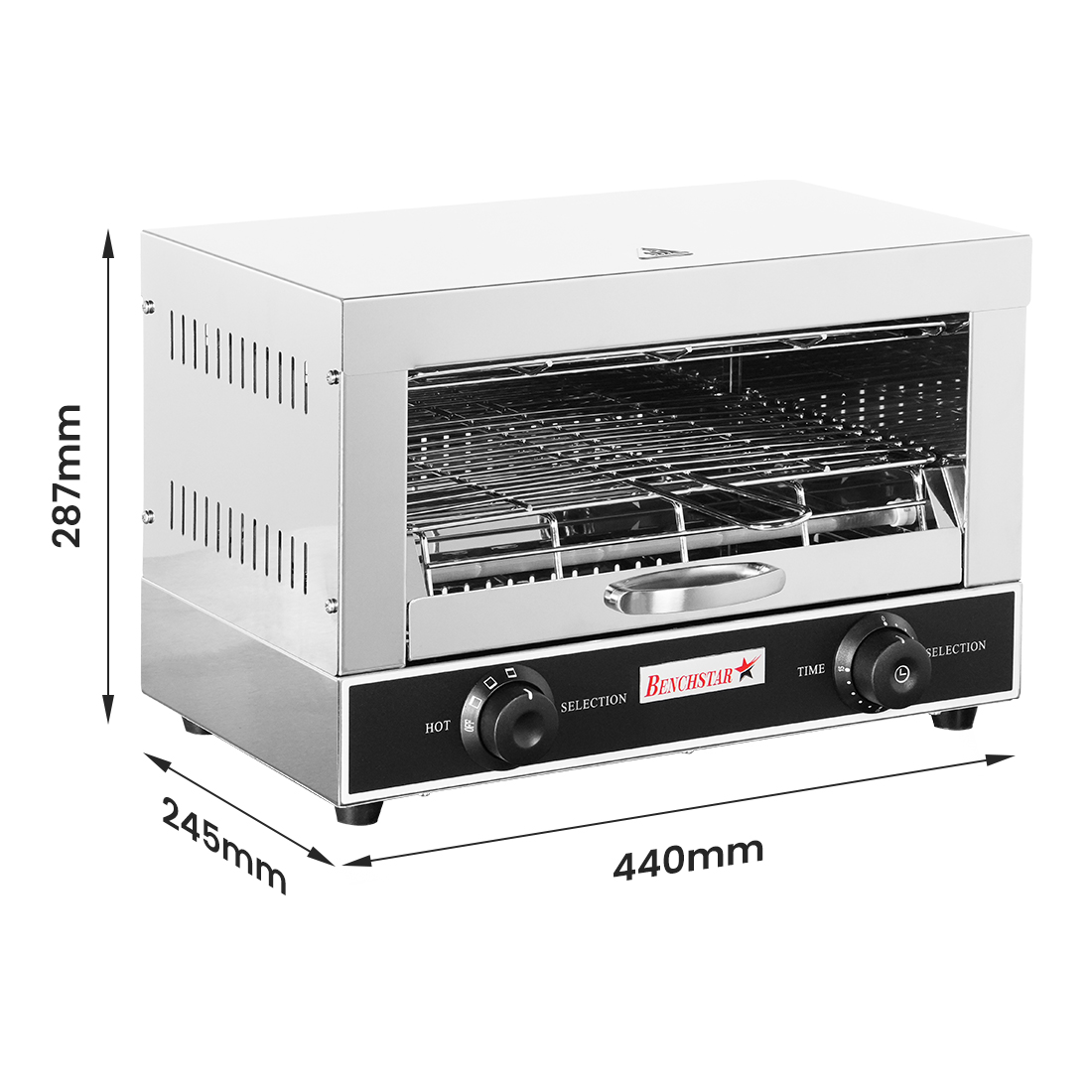 Benchstar QT-1 Single infrared quartz element salamander griller toaster and timer