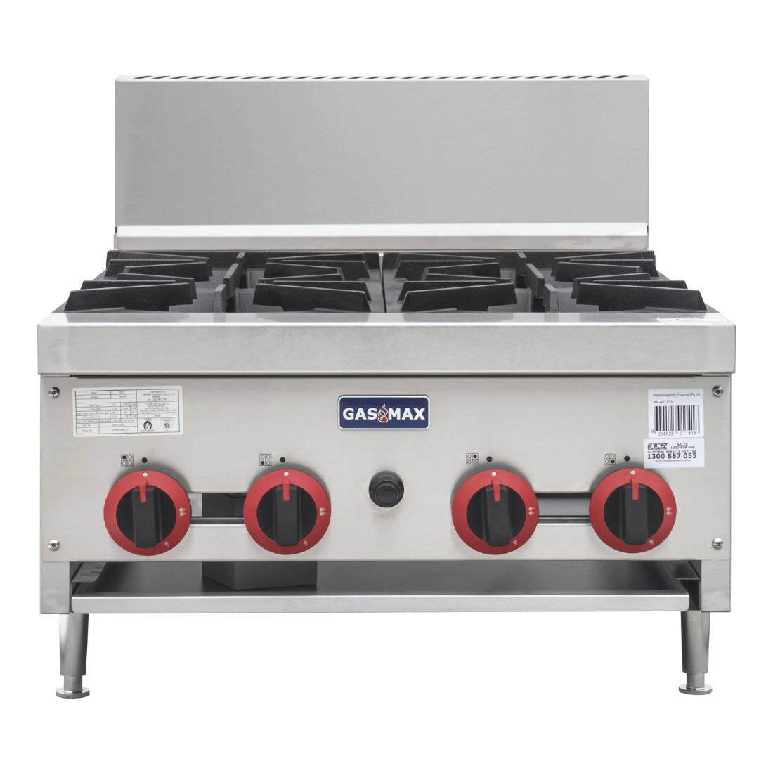 Gasmax RB-4E Gas 4 Burner Cook Top