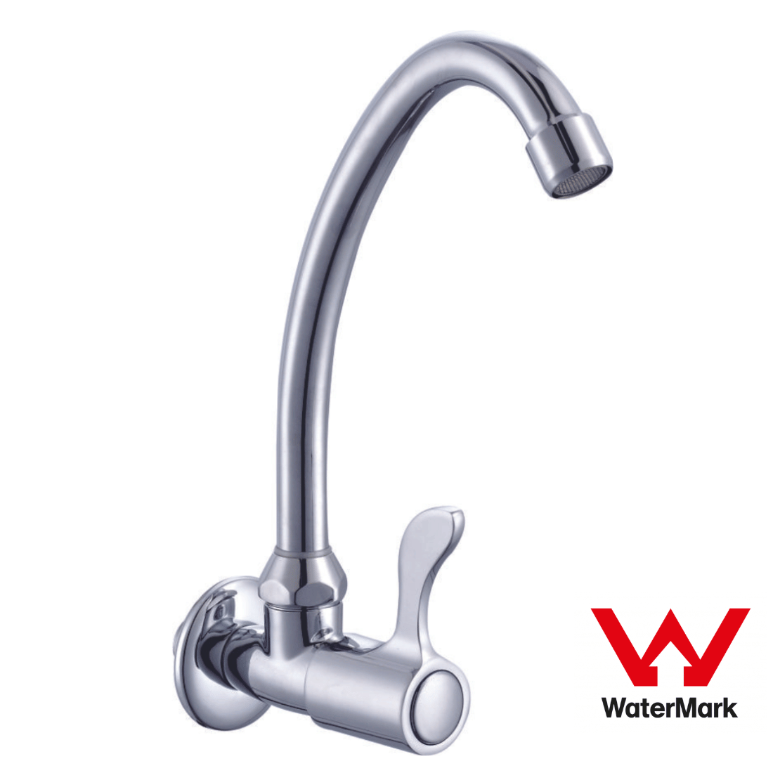 Sunmixer T20139L Wall Mounted Gooseneck Faucet with Front Handle