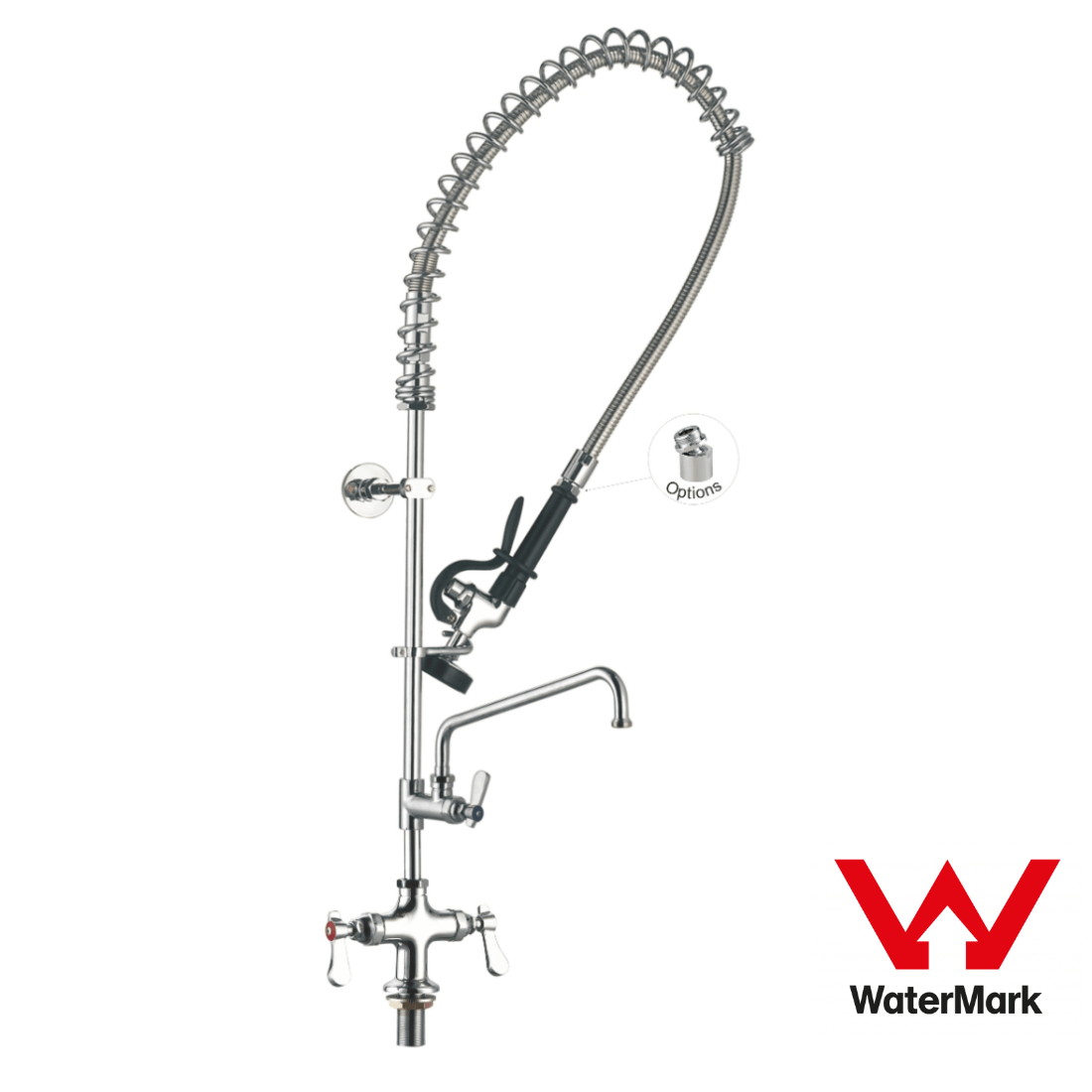 Sunmixer T98001-2 Pre Rinse Unit with Add-on faucet and 305mm Swing Nozzle