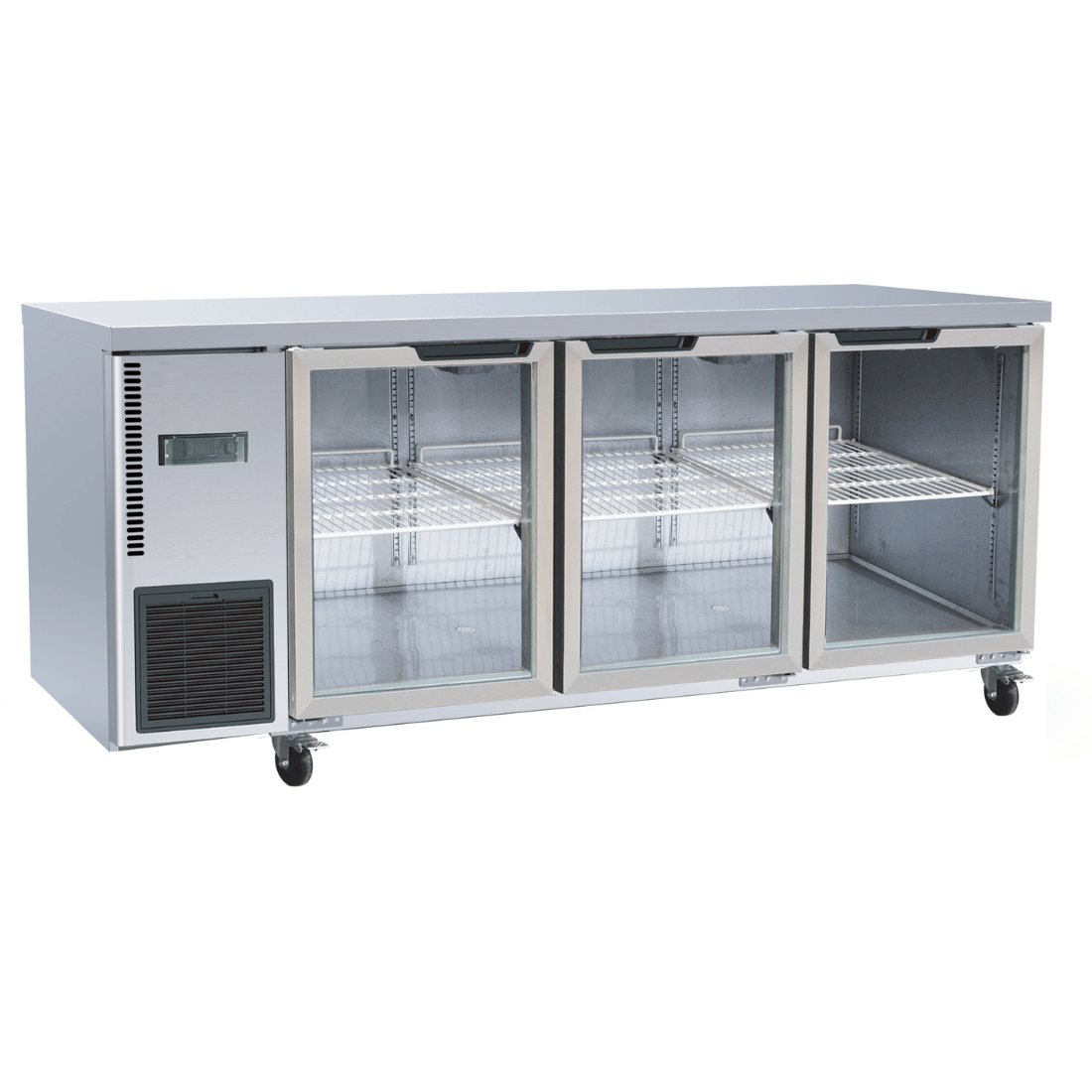 Thermaster TL1800TNG-3D Stainless Steel Triple Glass Door Workbench Fridge