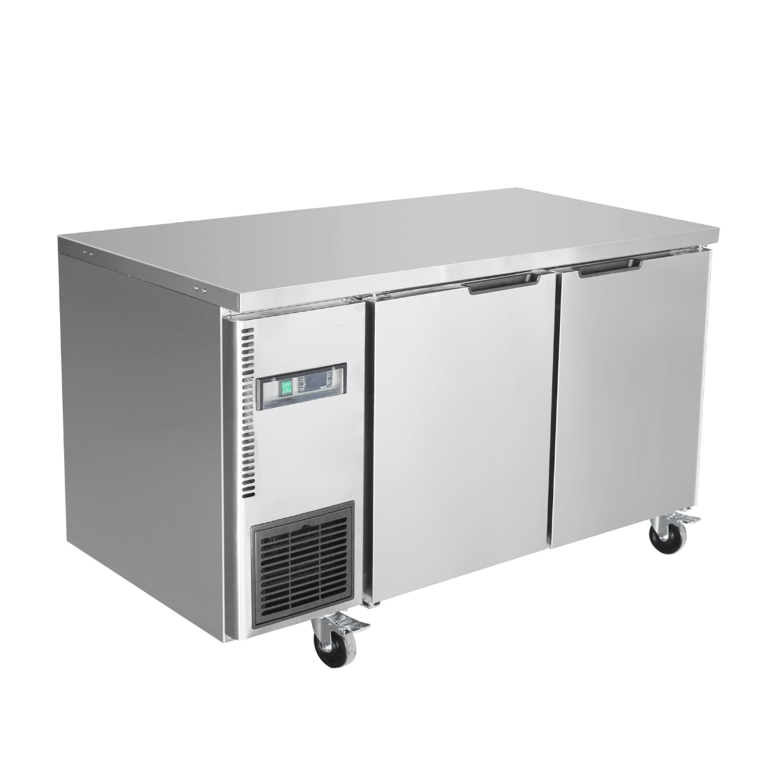 Thermaster TS1200BT Stainless Steel Double Door Workbench Freezer