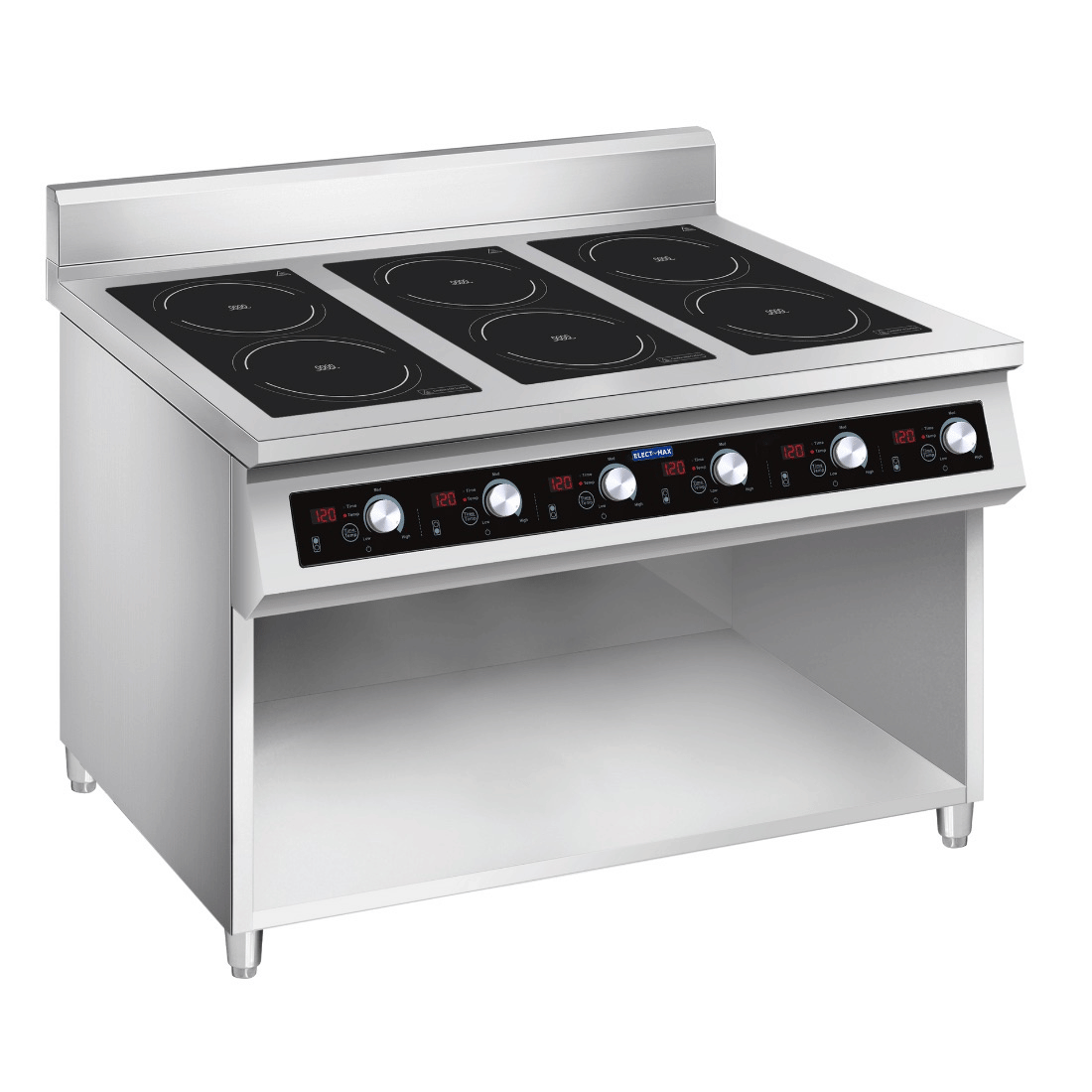 Electmax EIC9-1200P 900 Series Induction 6 Burner Cooker with Splashback