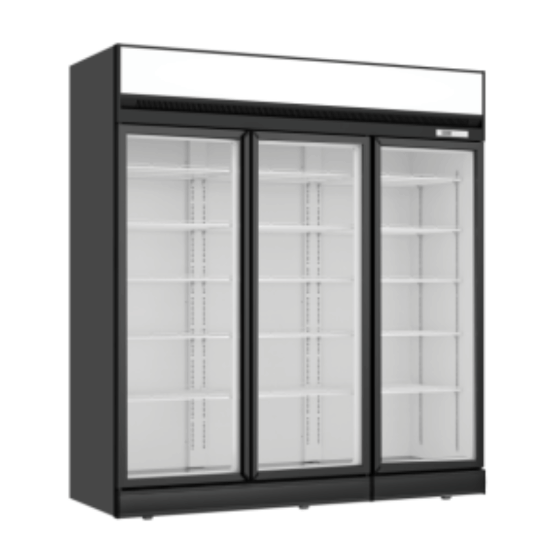 Thermaster LG-1563DF Black Upright Three Glass Door Freezer