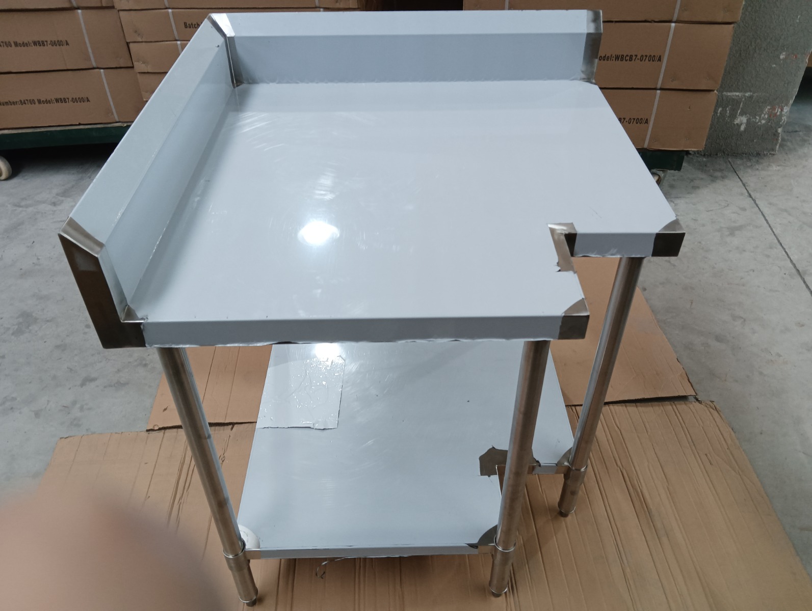 Modular Systems WBCB7-0900/A Corner Workbench, 150mm Splashback & Undershelf