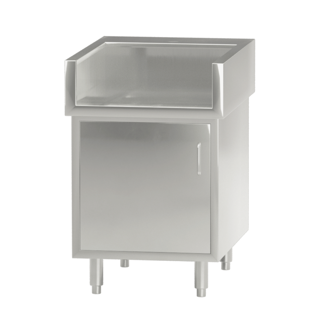 Modular Systems WCB8-0600 Modular System Single Door Stainless Steel Cabinet with Splash Guard