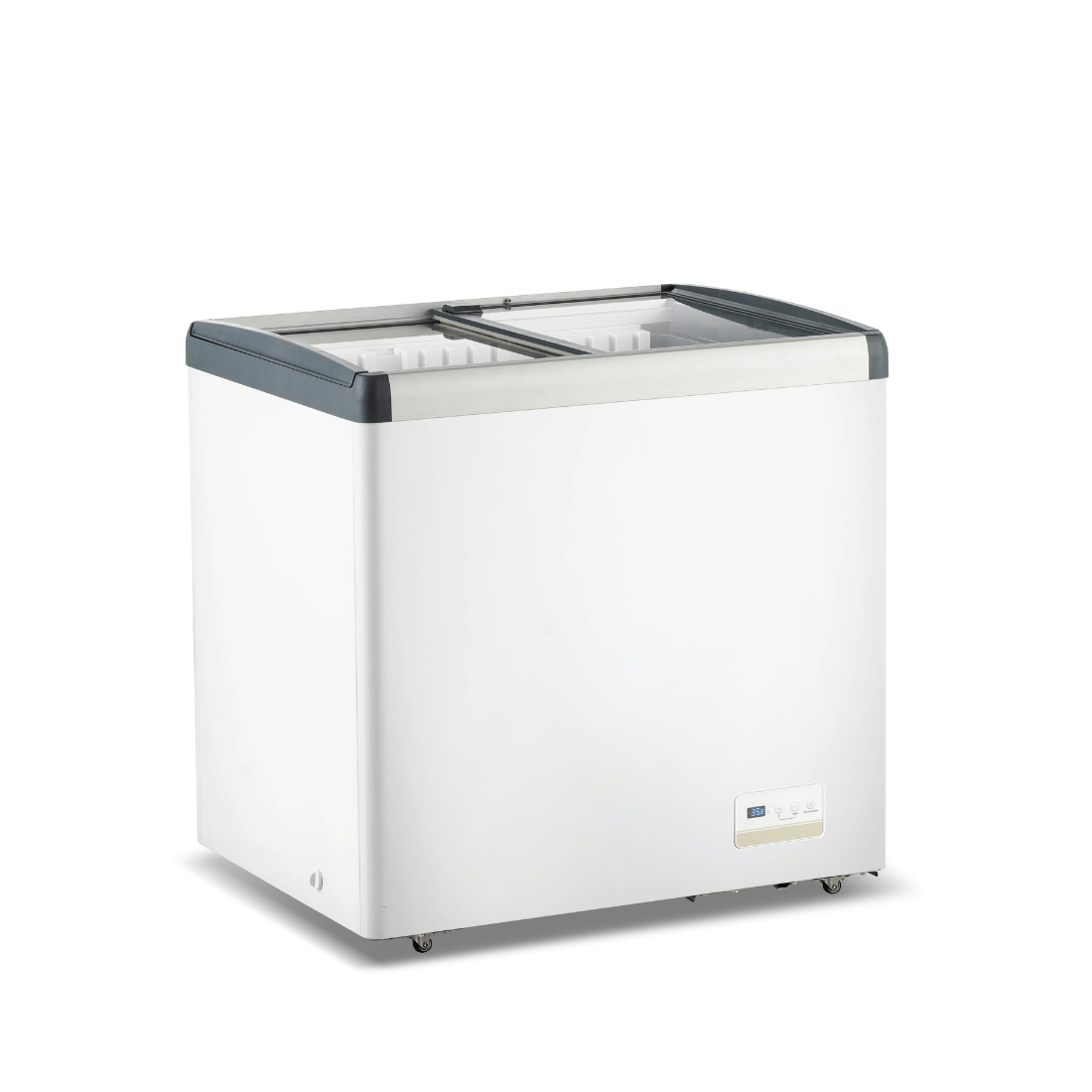 Thermaster WD256G 256L Chest Freezer with Flat Glass Sliding Lids
