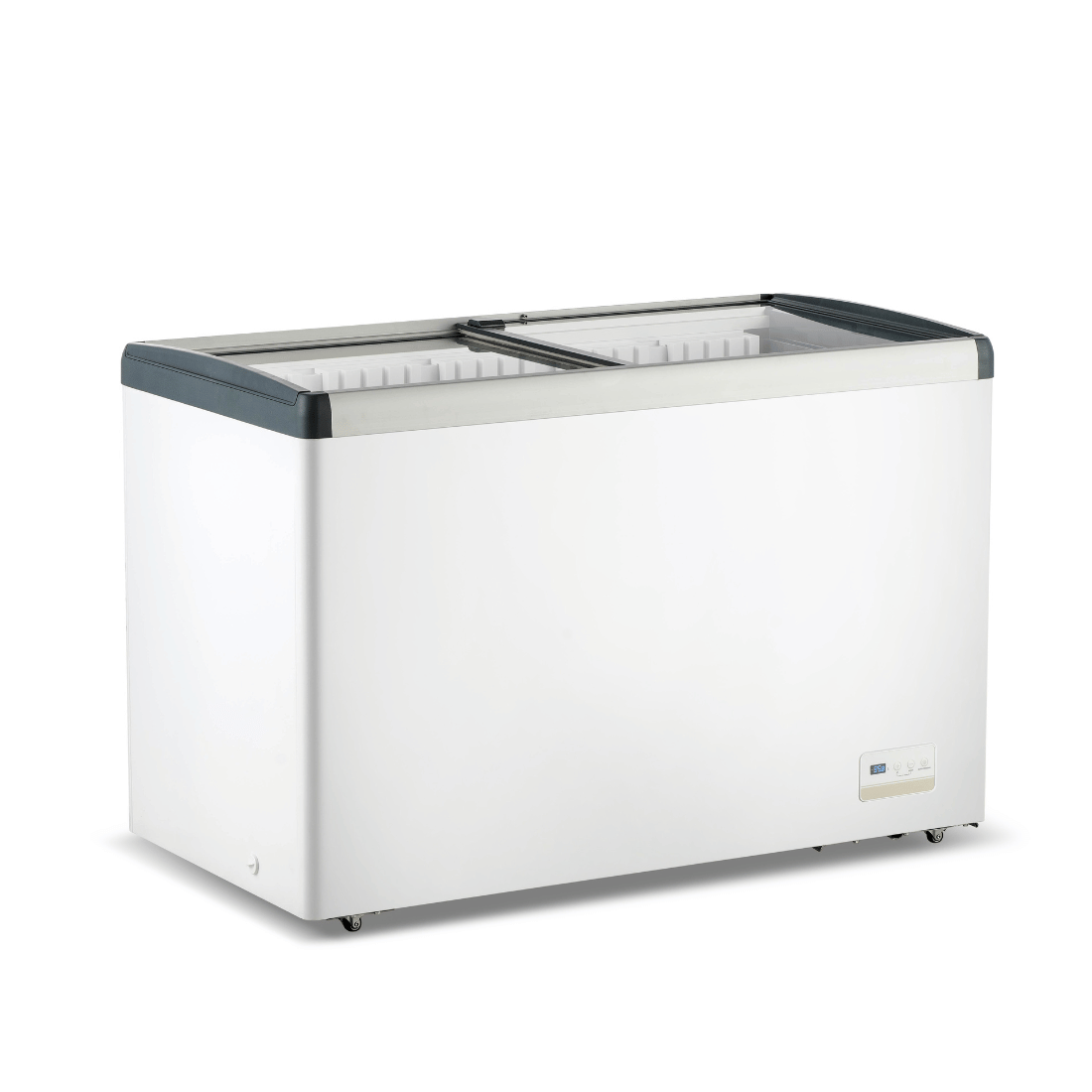 Thermaster WD396G 396L Chest Freezer with Flat Glass Sliding Lids