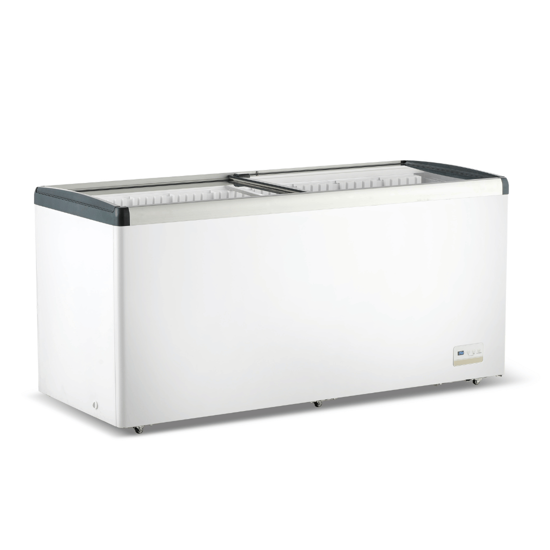 Thermaster WD586G 586L Chest Freezer with Flat Glass Sliding Lids