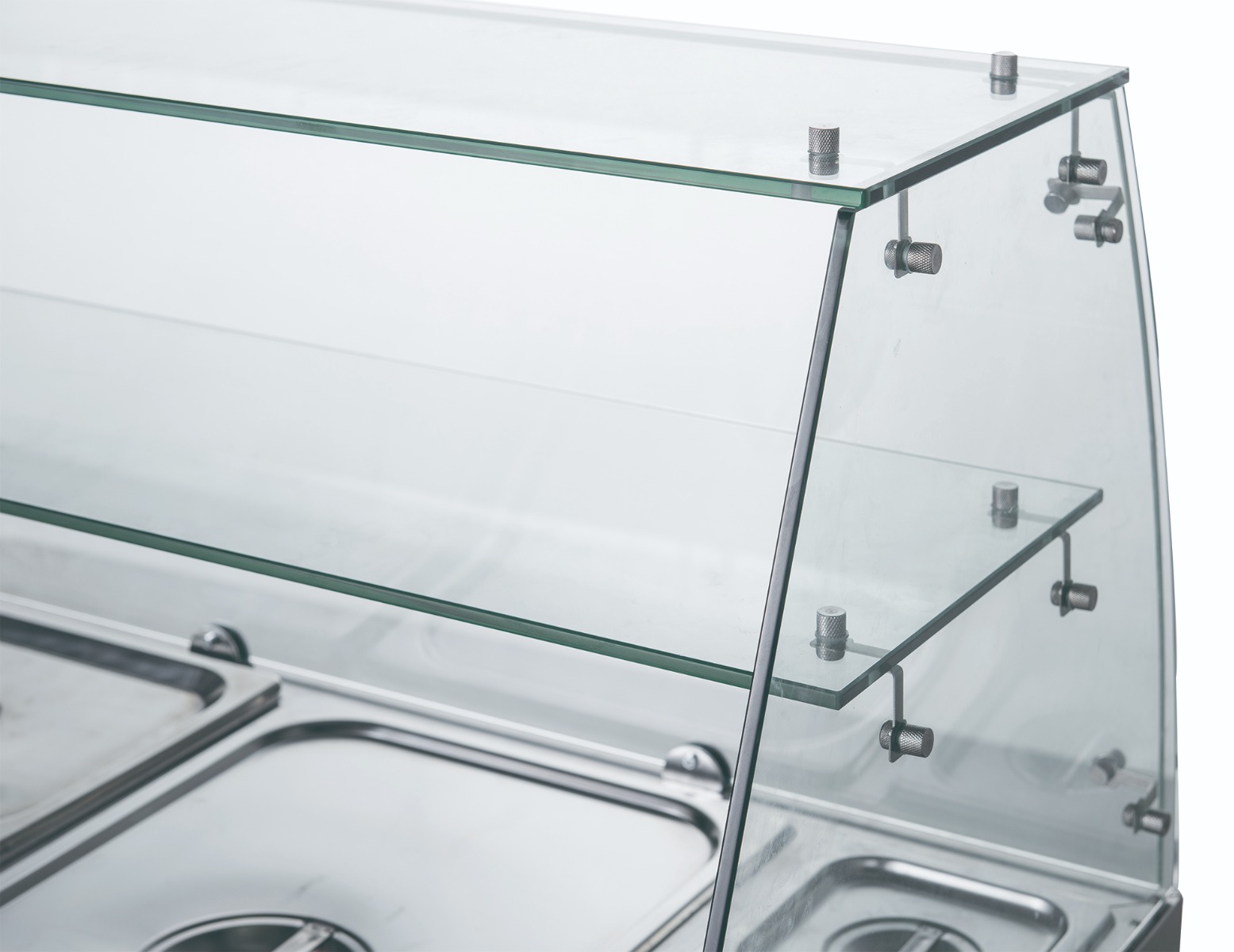 FED-X XS903GC Three Door Salad Prep Fridge with Glass Top
