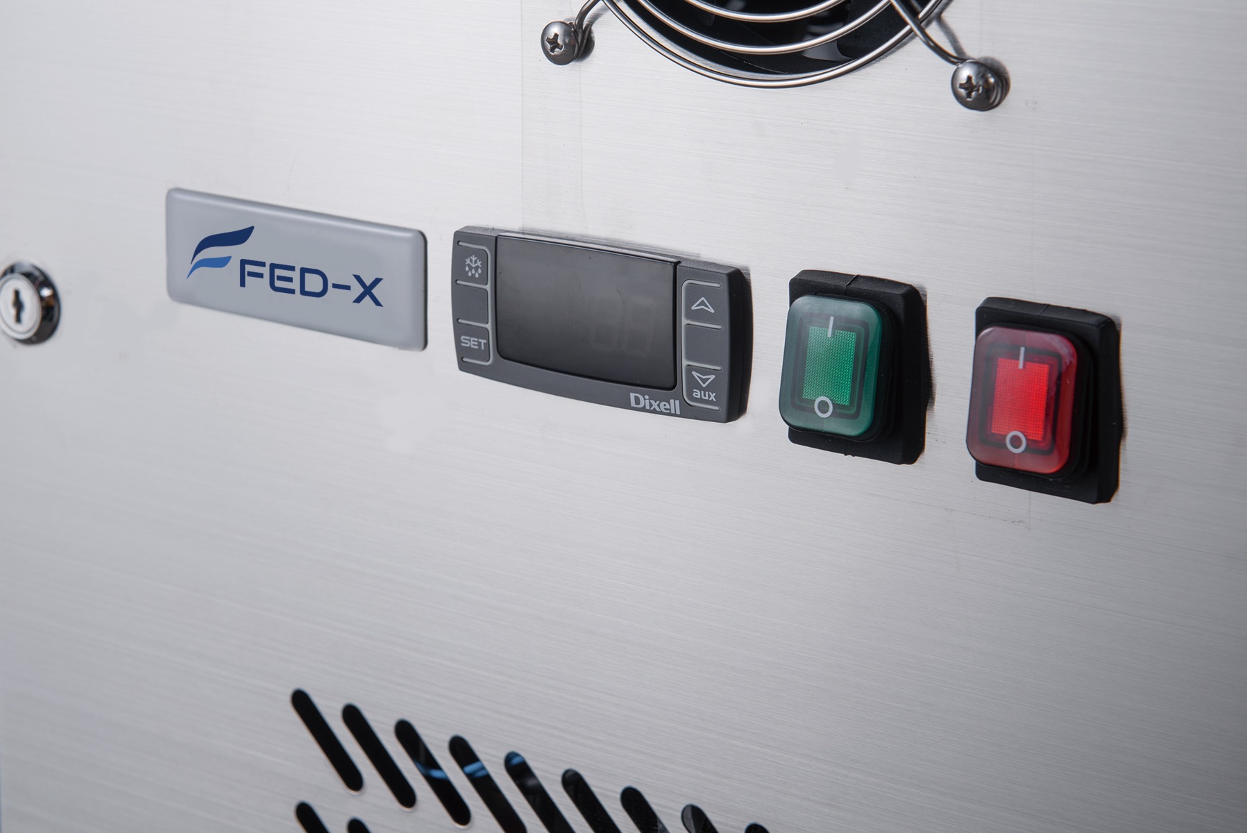 FED-X XUB7C22G4V Four Glass Door Bench Fridge