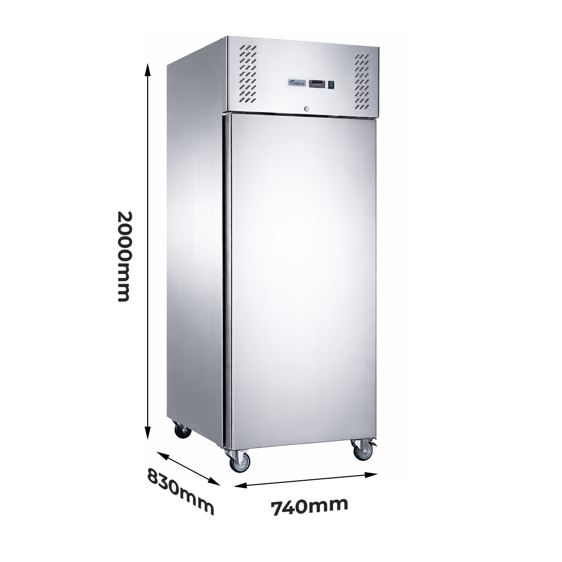 FED-X XURF650SFV S/S Single Door Upright Freezer