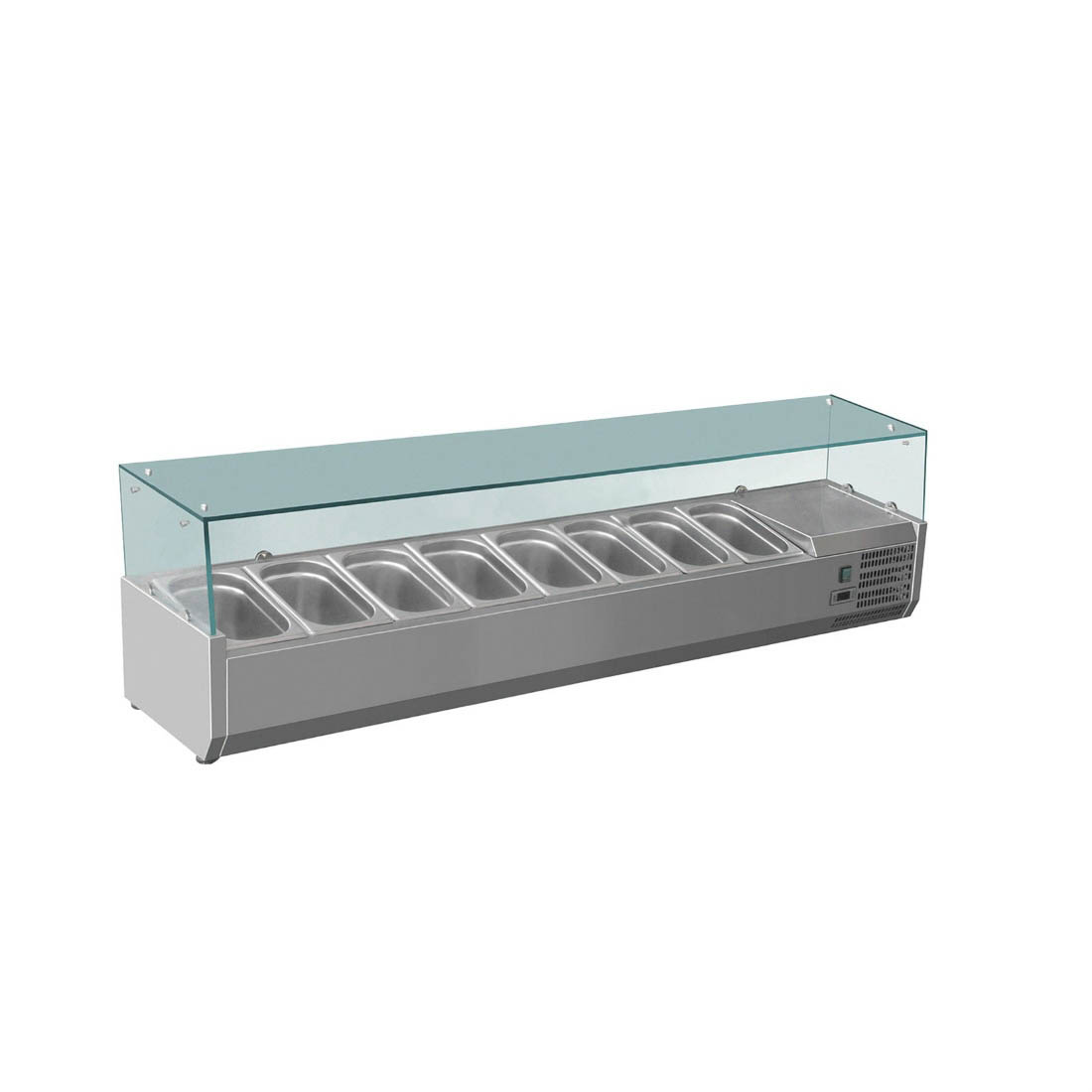 FED-X XVRX1800/380 Flat Glass Salad Bench