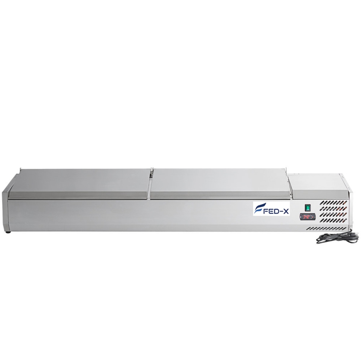 FED-X XVRX2000/380S Salad Bench with Stainless Steel Lids
