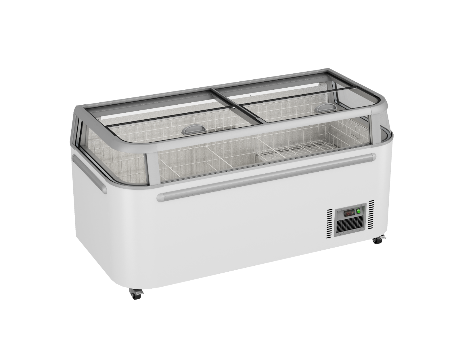 Thermaster ZCD-E185G Supermarket Island Freezer with Glass Sliding Lids