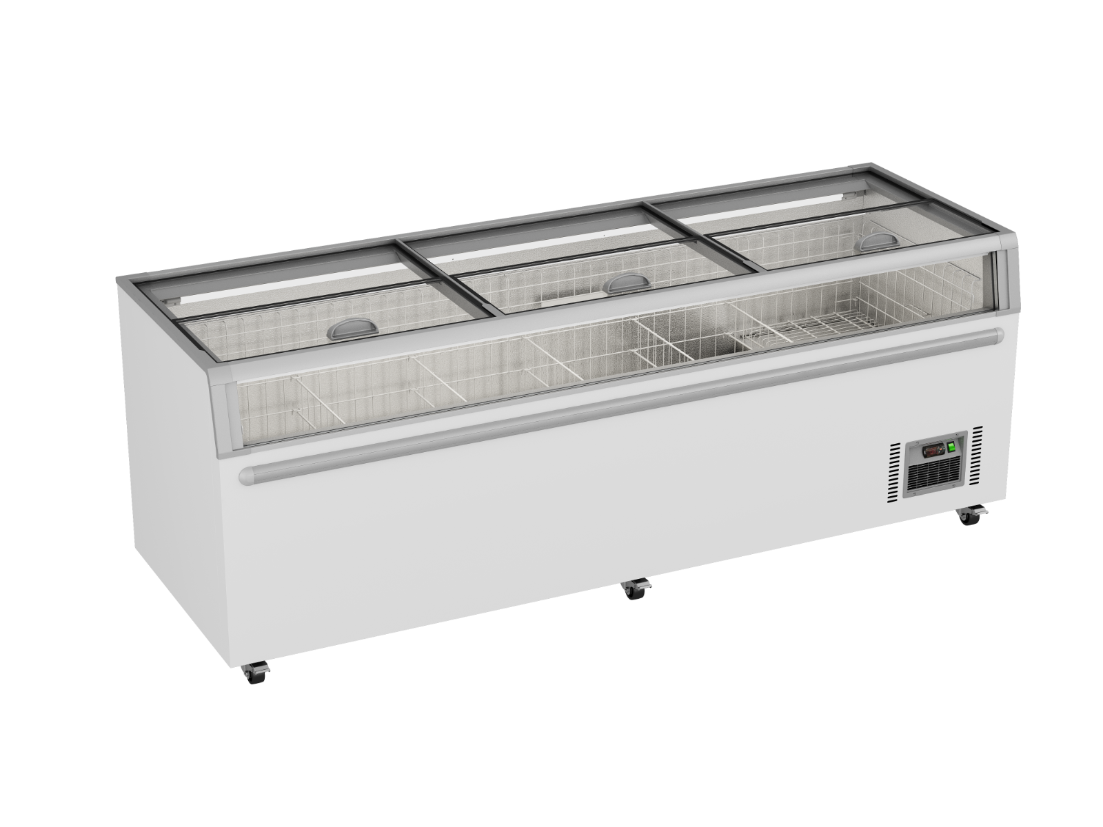 Thermaster ZCD-L250G Supermarket Island Freezer with Glass Sliding Lids