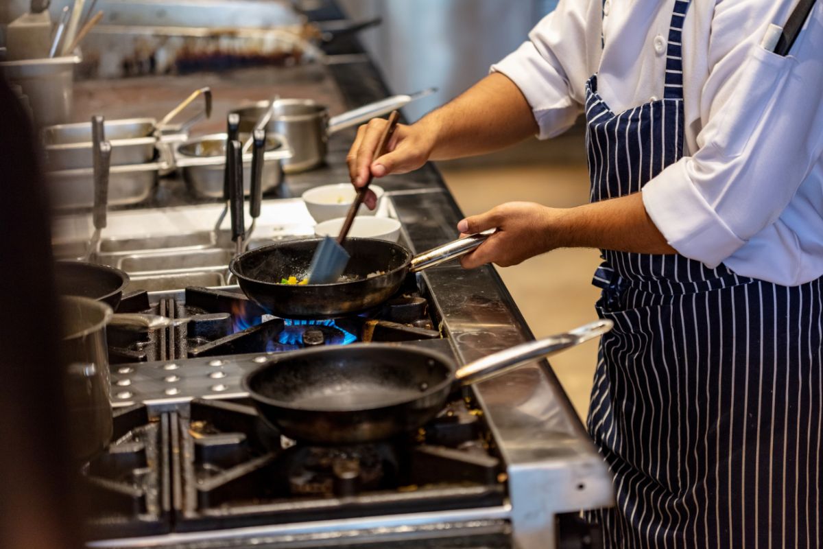 chef cooking in restaurant